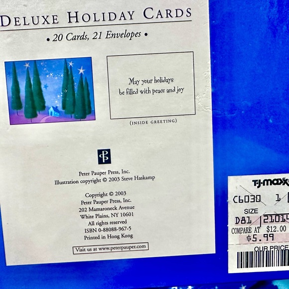 2 For $10…..NEW - BOX SETS OF CHRISTMAS HOLIDAY GREETING CARDS - Picture 8 of 11